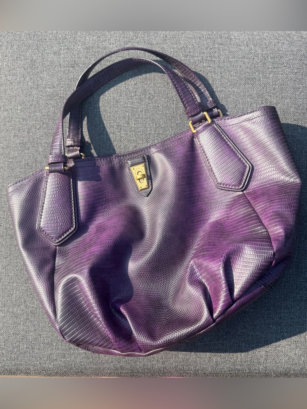Marc by Marc Jacobs Faux-Lizard Eggplant Tote